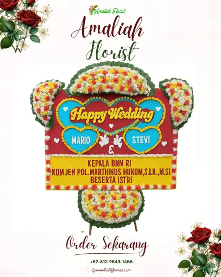 Papan Bunga Pernikahan Kwamki Narama